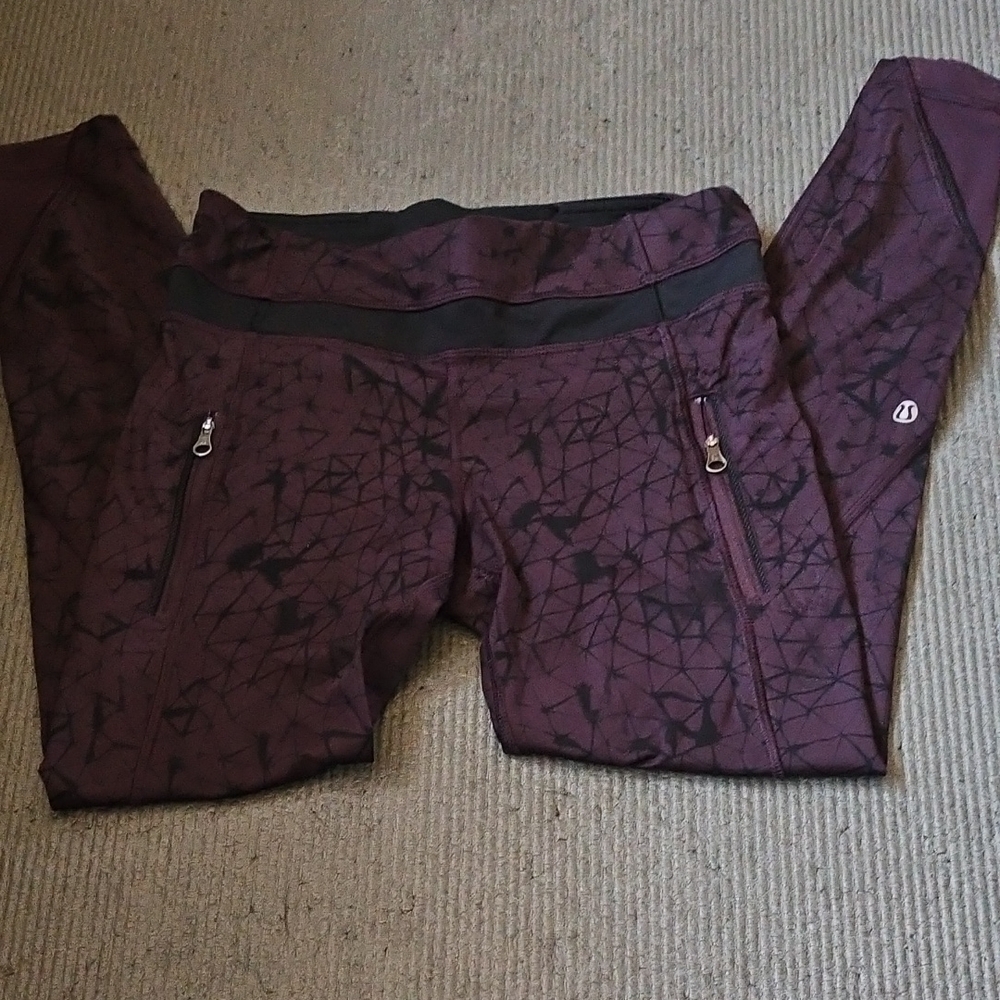 lululemon athletica Kids Geometric Plum Leggings